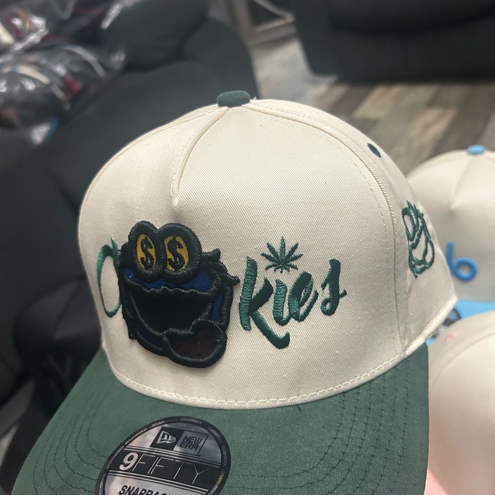 Green and Cream Snapback Hat
